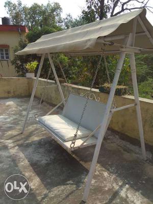 Garden Swing (iron) with cushion and top cover in