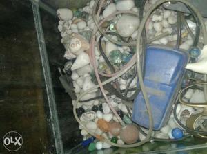 3" aquarium sell urgent with stone 10 kg and