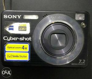 Black And Silver Sony Cuber-shot Digital Camera