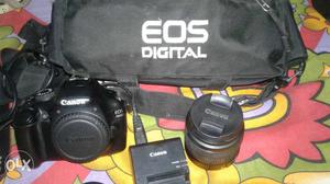 Black Canon EOS d Camera Body and 18 to 55 lens
