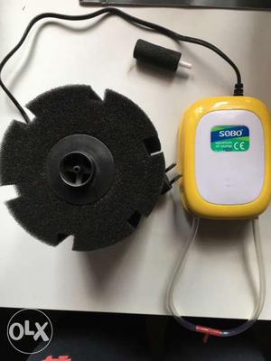 Fish sponge filter + Fish motor double outlet +