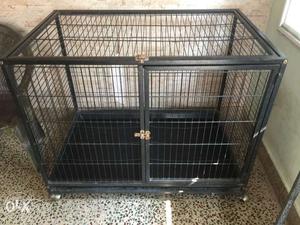 Heavy cage with wheel easy to handle light used