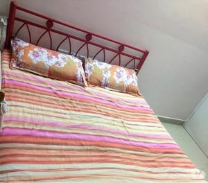 Iron double bed with kurlon mattress in very good condition