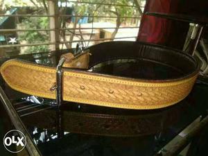 Leather belt dog collars. No shipping charge.