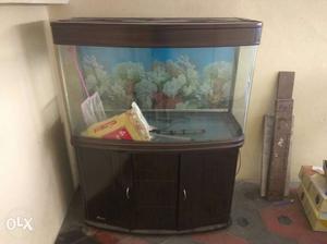 Rectangular Framed Fish Tank With Cabinet