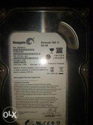 Seagate 500gb hard disk second hand.no complaints.