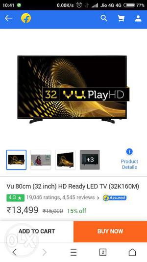 Vu 32inch hd led tv seal box available.best
