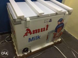 White Amul Milk Deep Freezer