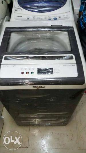 White And Black Whirlpool Top-load Washing Machine