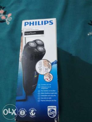 Blue And Black Philips Rotary Shaver With Box
