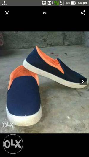 Blue-and-orange Slip-on Shoes Screenshot