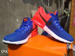 Blue-and-red Nike Zoom With Box