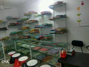 Lucknowi chikan karogari cloths- the shop is