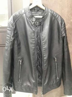 Original ZARA MAN Leather Jacket With Bill And Box