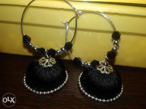 Pair Of Black Jhumkas Earrings..unique designs..colors &