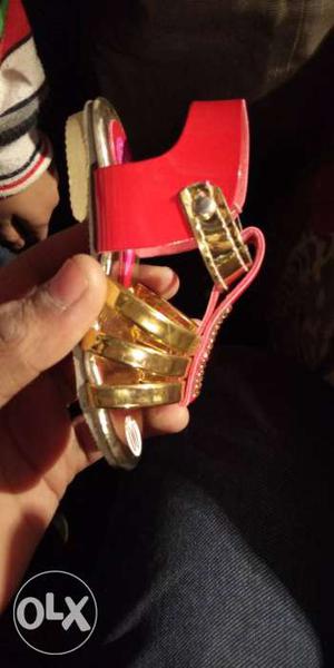 Pink And Gold Sandal