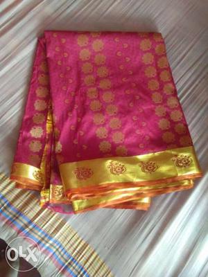 Pink And Yellow Floral Dupatta Scarf