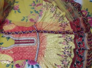 1) Dress with dupatta full worked only six month