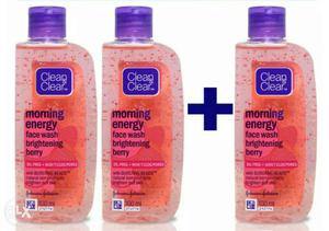 3 Clean and clear morning energy facewash. berry