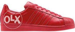 Adidas superstar supercolour red unused size 9-10