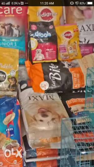 All types of dog and cat food available at high