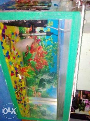Aquarium with water filter, water heater,6fishes and oxygen
