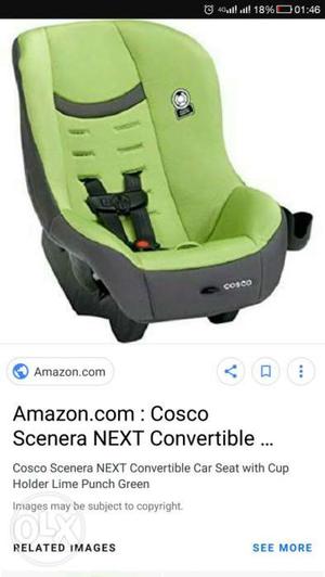 Baby's Green And Black Cosco Car Seat Carrier