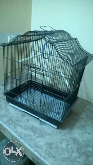 Black Metal Wired Bird Cage