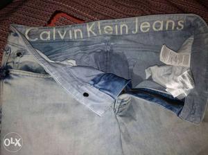 Blue And White Denim Jeans