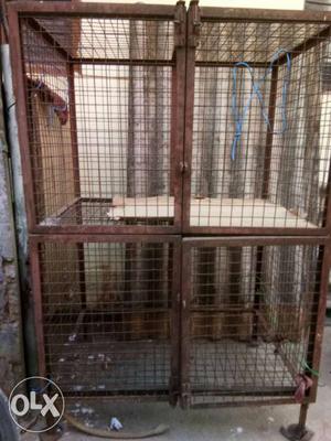 Brown Metal Pet Cage