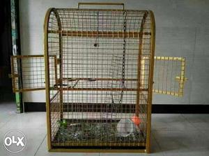 Dome shaped metal cage for big birds