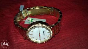 Gold Chain Brand New Women Fancy Watch Imported