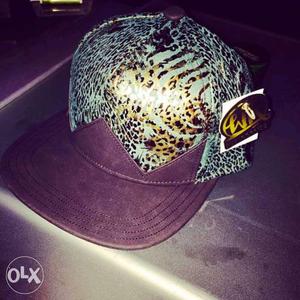 Multicolored Cheetah Pattern Fitted Cap