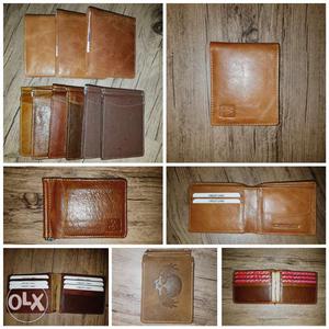 Original leather wallet and card holders