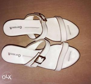Pair Of Branded Unused Women's White WOODLAND Heels