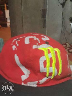 Red And White Monster Energy Cap