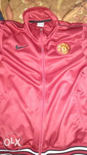Red Nike Manchester United Zip-up Jacket L size
