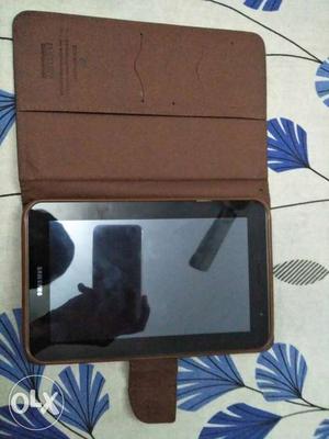Samsung Galaxy Tab 2 With Brown Flip Case and original data