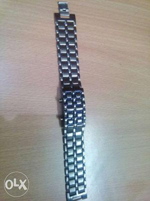 Silver-colored Watch Link Bracelet