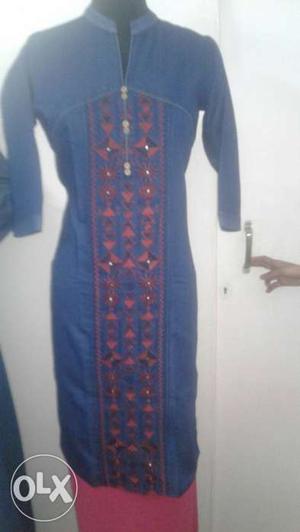 Women's Blu Bodycon Traditional Dress