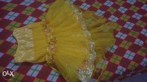 Women's Yellow Sleeveless Floral Dress