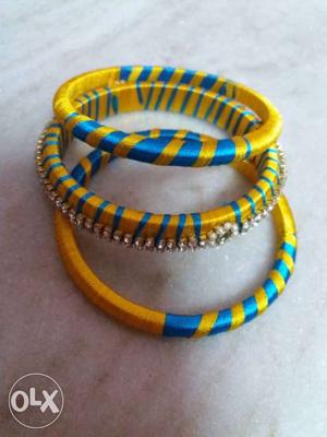 Yellow And Blue Bracelets