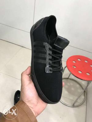 paired Black Low-top Sneaker