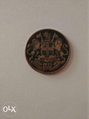 1/4 Anna, Issued by East India Company, India, 