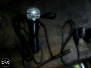 Black And Gray Corded Microphone