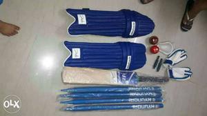 Blue And White Cricket Gear Set