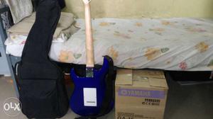 Blue Stratoscaster Guitar With Bag