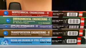 Civil Engineering Semester 06 / SEM VI 2nd hand books.