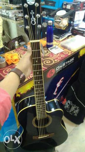GB&A Black Semi Acoustic Guitar