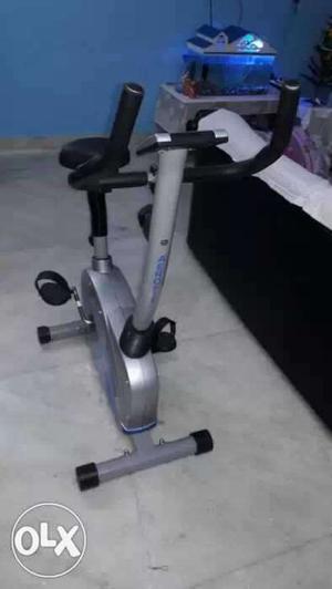 Gray And Black Stationary Bike